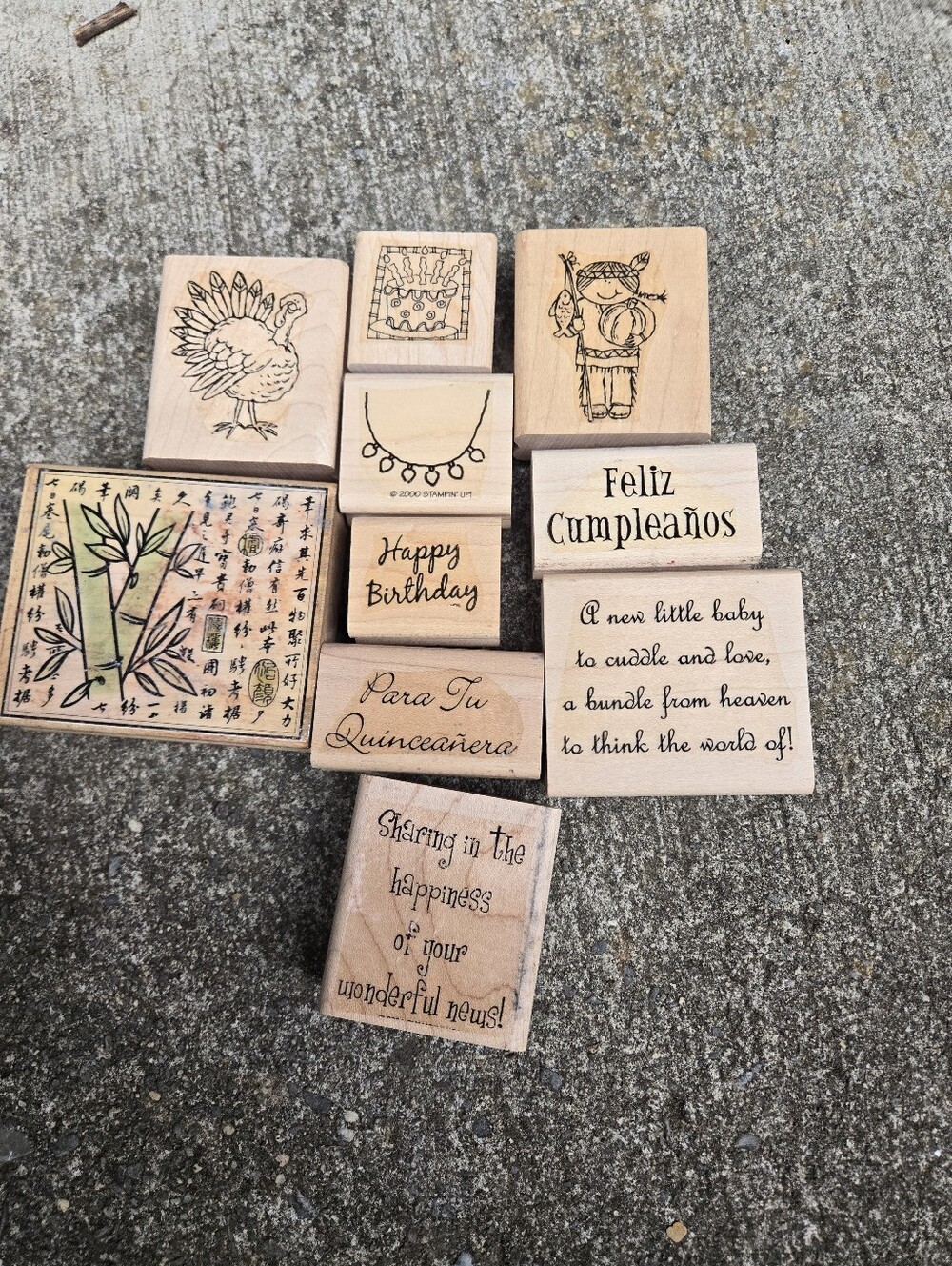 Vintage Rubber Stamps Bundle
